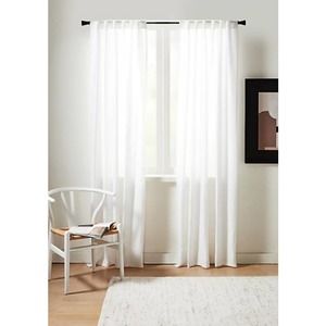 Studio 3B Rod Pocket Back Tab Window Panel -Ivory - 50 x 95 in